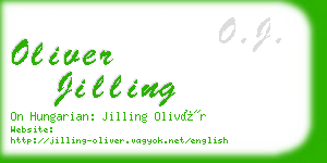 oliver jilling business card